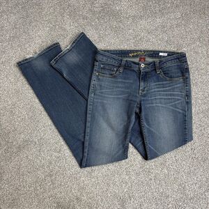 Arizona Jean Co. Jeans Juniors 5 Blue Medium Wash Bootcut Low Rise Stretch Denim